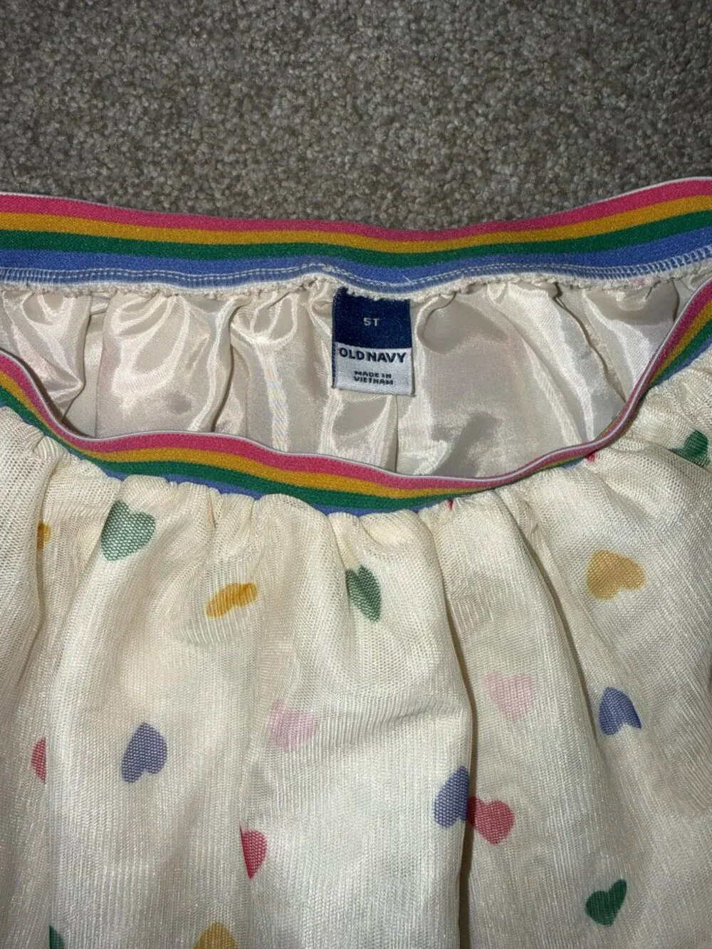 Girls Old Navy size 5 colorful heart tutu skirt
